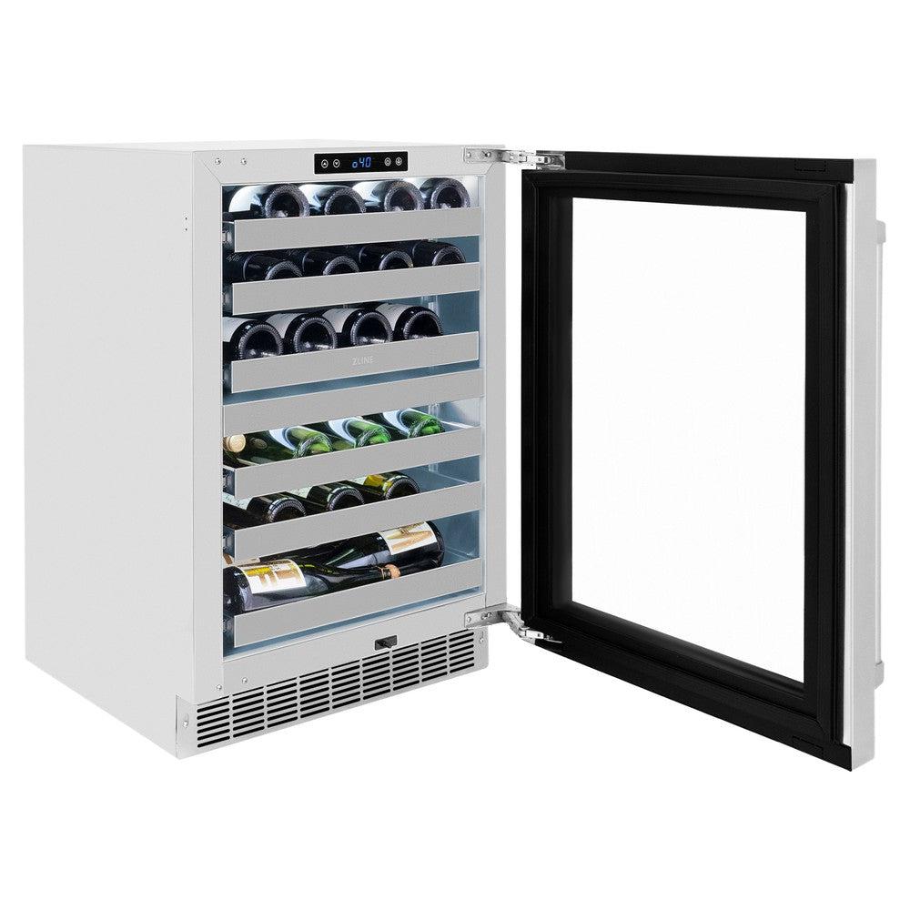 24in. Touchstone Dual Zone 44 Bottle Wine Cooler With Stainless Steel Glass Door - (RWDOGS24) -