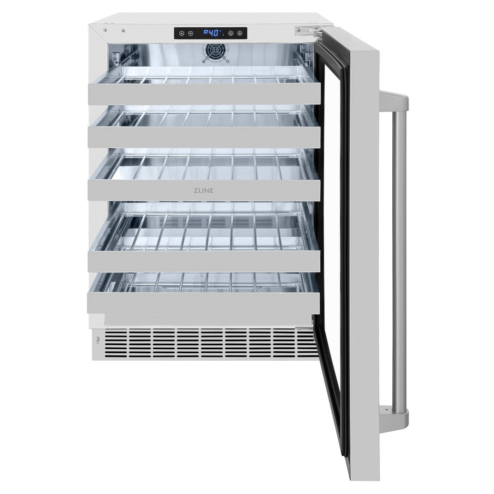 24in. Touchstone Dual Zone 44 Bottle Wine Cooler With Stainless Steel Glass Door - (RWDOGS24) -
