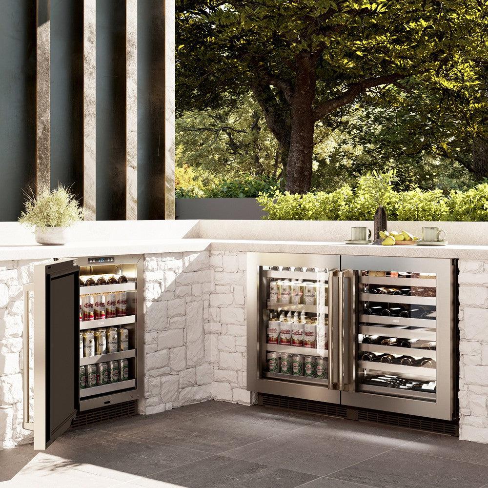 24in. Touchstone Dual Zone 44 Bottle Wine Cooler With Stainless Steel Glass Door - (RWDOGS24) -