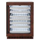 ZLINE 24 in. Touchstone Dual Zone 44 Bottle Wine Cooler with Hand Hammered Copper Glass Door (RWDO-HH-24) - (RWDOHH24) -