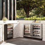 ZLINE 24 in. Touchstone Dual Zone 44 Bottle Wine Cooler With DuraSnow® Stainless Steel Glass Door (RWDO-SN-24) - (RWDOSN24) -