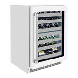 ZLINE 24 in. Touchstone Dual Zone 44 Bottle Wine Cooler With White Matte Glass Door (RWDO-WM-24) - (RWDOWM24) -