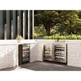 AutographEdition 24 in. Touchstone Dual Zone 44 Bottle Wine Cooler With Stainless Steel Glass Door And Champagne Bronze Handle - (RWDOZGS24CB) -