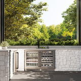 AutographEdition 24 in. Touchstone Dual Zone 44 Bottle Wine Cooler With Stainless Steel Glass Door And Matte Black Handle - (RWDOZGS24MB) -