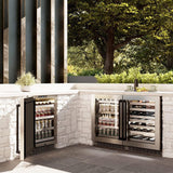AutographEdition 24 in. Touchstone Dual Zone 44 Bottle Wine Cooler With Stainless Steel Glass Door And Matte Black Handle - (RWDOZGS24MB) -