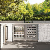 ZLINE Autograph Edition 24 in. Touchstone Dual Zone 44 Bottle Wine Cooler With DuraSnow® Stainless Steel Glass Door And Matte Black Handle (RWDOZ-SN-24-MB) - (RWDOZSN24MB) -