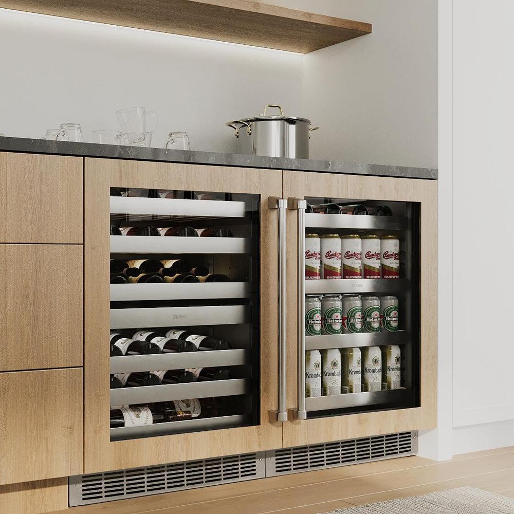 24in. Touchstone Dual Zone 44 Bottle Wine Cooler With Panel Ready Glass Door - (RWDPO24) -