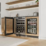 AutographEdition 24 in. Touchstone Dual Zone 44 Bottle Wine Cooler With Panel Ready Glass Door And Champagne Bronze Handle - (RWDPOZ24CB) -