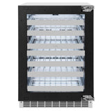 AutographEdition 24 in. Touchstone Dual Zone 44 Bottle Wine Cooler With Panel Ready Glass Door And Polished Gold Handle - (RWDPOZ24G) -