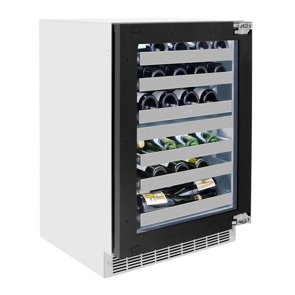 AutographEdition 24 in. Touchstone Dual Zone 44 Bottle Wine Cooler With Panel Ready Glass Door And Polished Gold Handle - (RWDPOZ24G) -