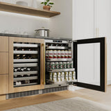 AutographEdition 24 in. Touchstone Dual Zone 44 Bottle Wine Cooler With Panel Ready Glass Door And Polished Gold Handle - (RWDPOZ24G) -