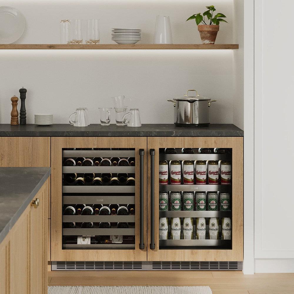 AutographEdition 24 in. Touchstone Dual Zone 44 Bottle Wine Cooler With Panel Ready Glass Door And Matte Black Handle - (RWDPOZ24MB) -