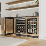 AutographEdition 24 in. Touchstone Dual Zone 44 Bottle Wine Cooler With Panel Ready Glass Door And Matte Black Handle - (RWDPOZ24MB) -