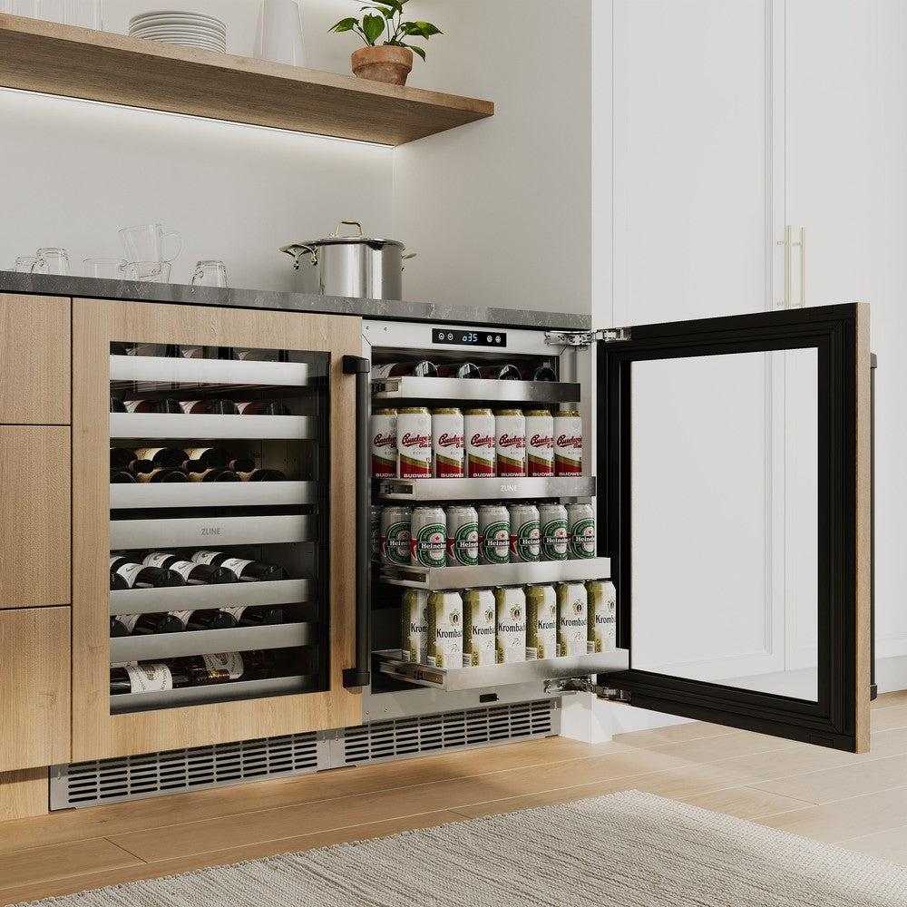 AutographEdition 24 in. Touchstone Dual Zone 44 Bottle Wine Cooler With Panel Ready Glass Door And Matte Black Handle - (RWDPOZ24MB) -