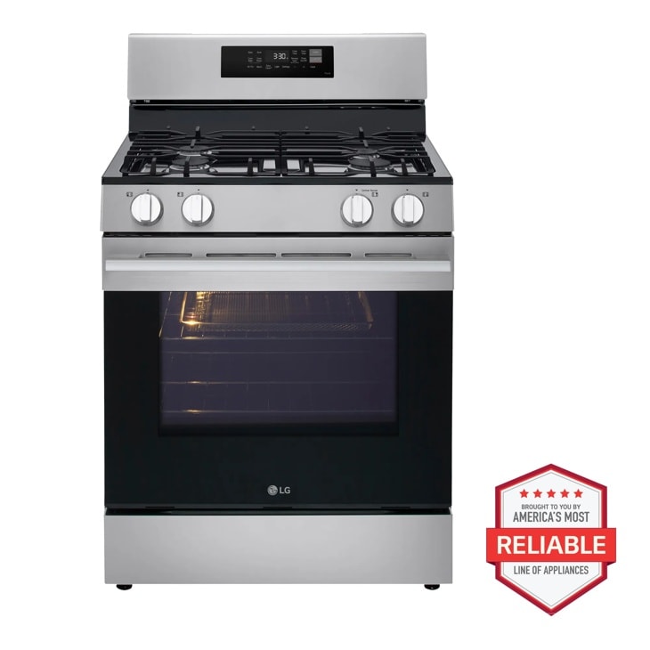 LG LRGN6321Y 30 Inch Smart Gas Range front view