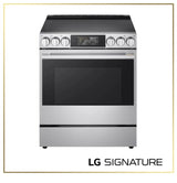 LG SIGNATURE LSIU6339XE induction slide-in range front view