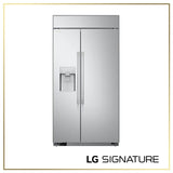 LG SIGNATURE US26WBB92S Built-In Side-by-Side Refrigerator front view