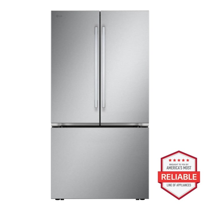 LG LRFLC2726S counter-depth French door refrigerator front view