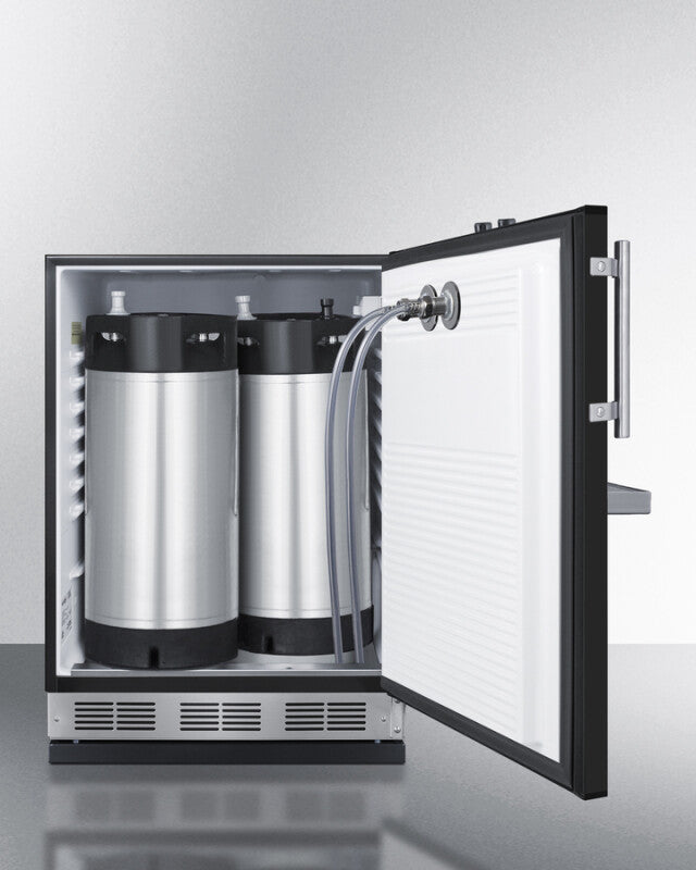 24" Wide Front Tap Built-In Cold Brew Coffee Kegerator - (SBC58BFRTPCF)