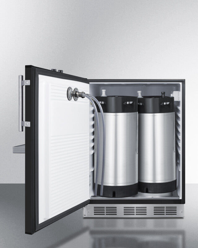 24" Wide Front Tap Built-In Cold Brew Coffee Kegerator, ADA-Compliant - (SBC58BFRTPCFADALHD)
