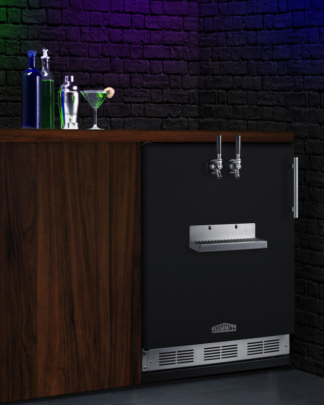 24" Wide Front Tap Built-In Cold Brew Coffee Kegerator - (SBC58BFRTPCFLHD)