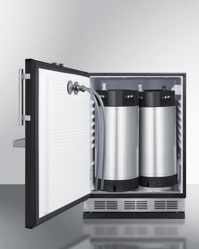 24" Wide Front Tap Built-In Cold Brew Coffee Kegerator - (SBC58BFRTPCFLHD)