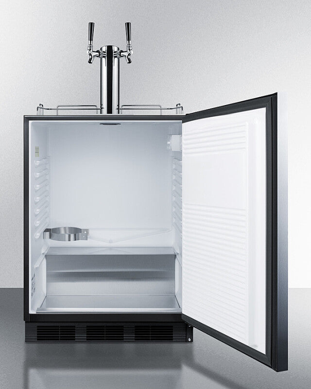 24" Wide Built-in Cold Brew Coffee Kegerator, ADA Compliant - (SBC58BLBIADACFTWIN)