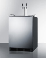24" Wide Built-in Cold Brew Coffee Kegerator, ADA Compliant - (SBC58BLBIADACFTWIN)