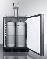 24" Wide Built-in Wine Kegerator, ADA Compliant (panel Not Included) - (SBC58BLBIADAIFWKDTWIN)
