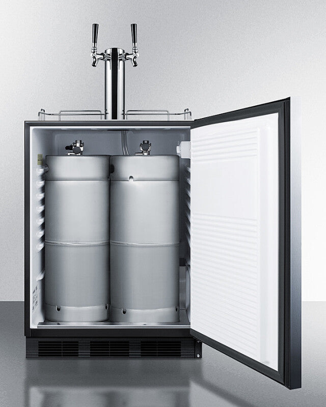 24" Wide Built-in Wine Kegerator, ADA Compliant - (SBC58BLBIADAWKDTWIN)