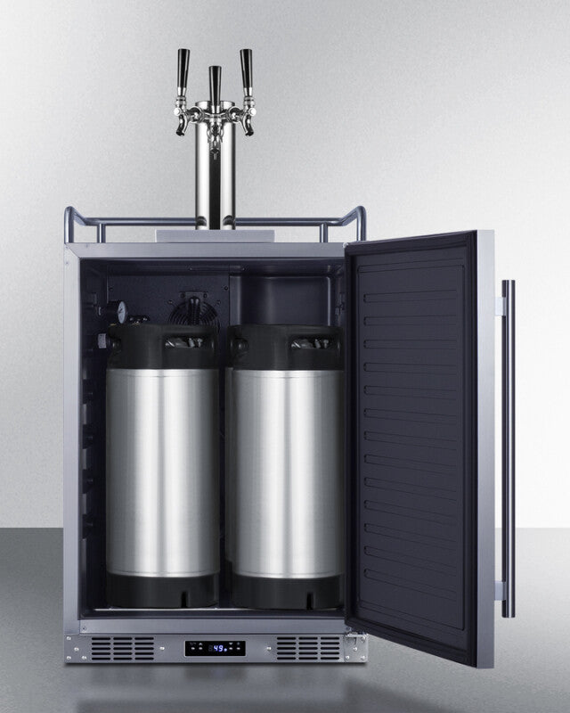 24" Wide Built-in Outdoor Beer Kegerator - (SBC683OSTRIPLE)
