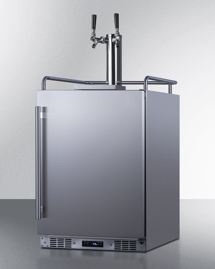 24" Built-In Outdoor Kegerator (Twin Tap, Black Wine Keg, Left-Hand Door) - (SBC683OSTWINBW)