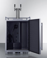 24" Built-In Outdoor Kegerator (Twin Tap, Black Wine Keg, Left-Hand Door) - (SBC683OSTWINBW)