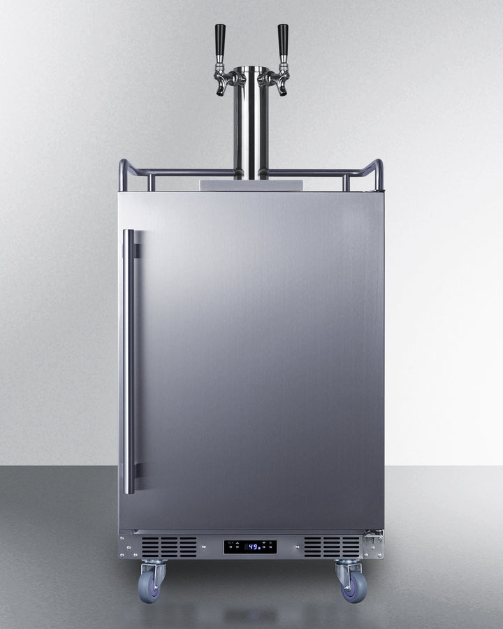 24" Built-In Outdoor Kegerator (Twin Tap, Black Wine Keg, Left-Hand Door) - (SBC683OSTWINBW)