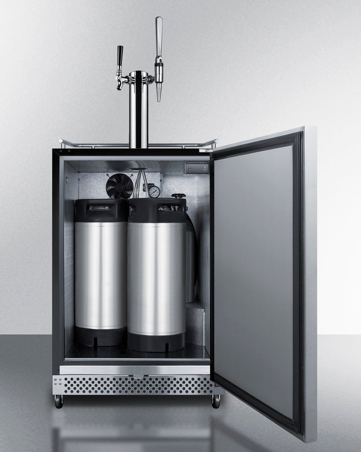 24" Wide Built-in Outdoor Cold Brew/nitro Coffee Kegerator - (SBC696OSCMTWIN)