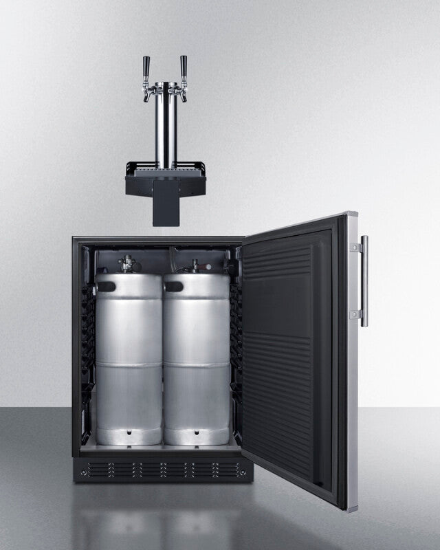 24" Wide Built-In Floating Tap Beer Kegerator, ADA-Compliant - (SBC7BRSFLTWADA)