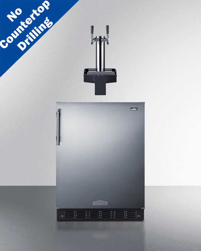 24" Wide Built-In Floating Tap Beer Kegerator, ADA-Compliant - (SBC7BRSFLTWADA)