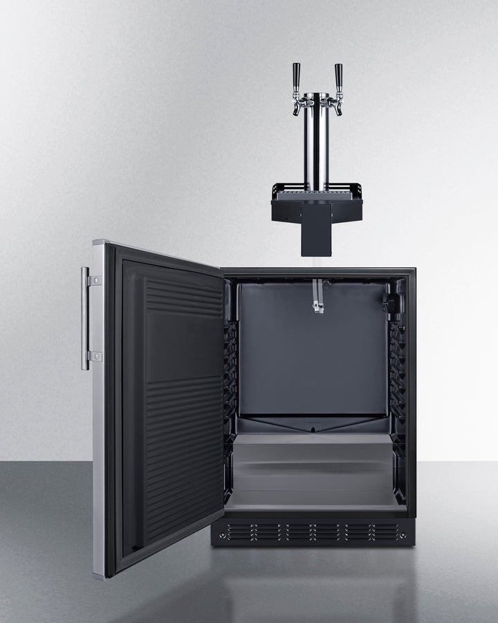 24" Wide Built-In Floating Tap Beer Kegerator, ADA-Compliant - (SBC7BRSFLTWADALHD)