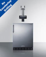 24" Wide Built-In Floating Tap Cold Brew Kegerator, ADA-Compliant - (SBC7BRSFLTWCFADA)