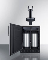 24" Wide Built-In Floating Tap Cold Brew Kegerator, ADA-Compliant - (SBC7BRSFLTWCFADALHD)