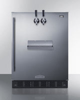 24" Wide Front Tap Built-In Beer Kegerator, ADA-Compliant - (SBC7BRSFRTPADA)