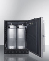 24" Wide Front Tap Built-In Beer Kegerator, ADA-Compliant - (SBC7BRSFRTPADA)