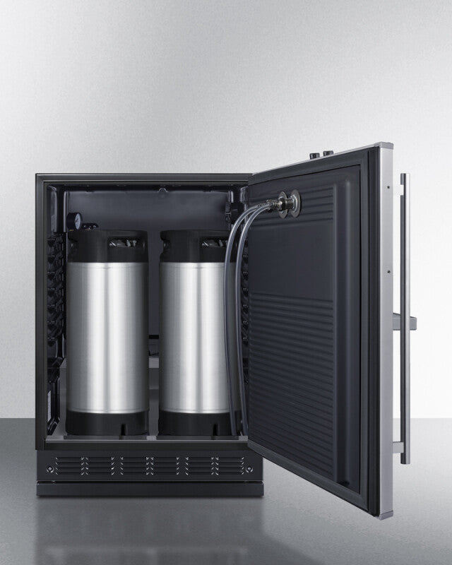 24" Wide Front Tap Built-In Cold Brew Coffee Kegerator - (SBC7BRSFRTPCF)