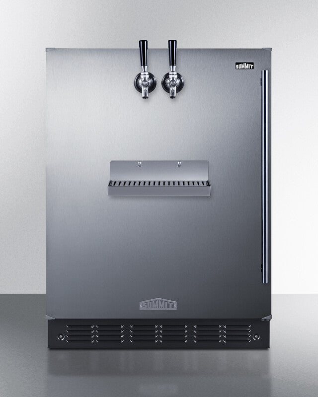 24" Wide Front Tap Built-In Cold Brew Coffee Kegerator, ADA-Compliant - (SBC7BRSFRTPCFADALHD)