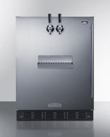 24" Wide Front Tap Built-In Cold Brew Coffee Kegerator, ADA-Compliant - (SBC7BRSFRTPCFADALHD)