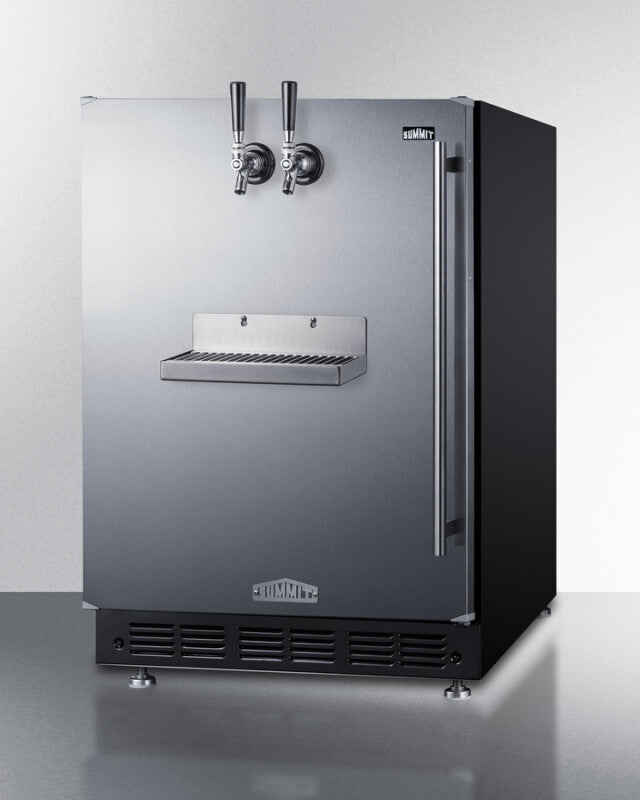 24" Wide Front Tap Built-In Cold Brew Coffee Kegerator - (SBC7BRSFRTPCFLHD)