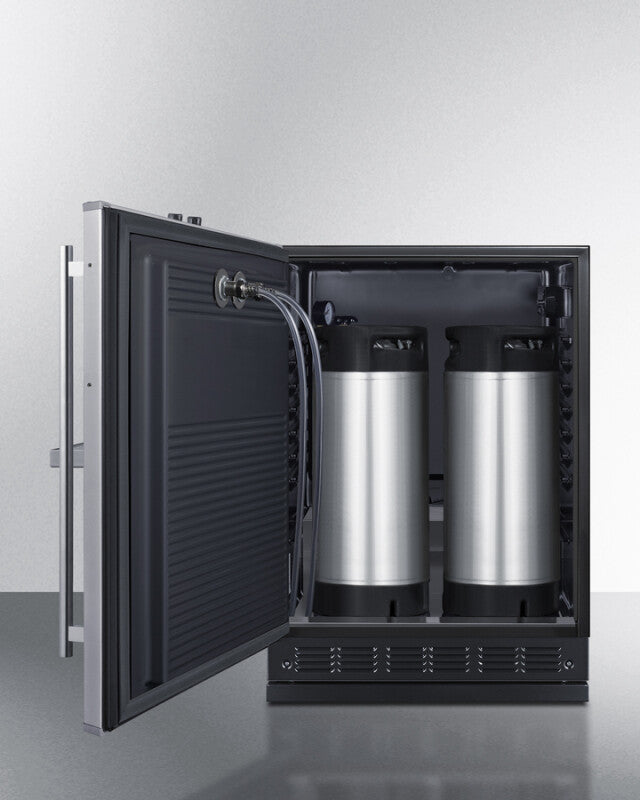 24" Wide Front Tap Built-In Cold Brew Coffee Kegerator - (SBC7BRSFRTPCFLHD)