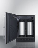24" Wide Front Tap Built-In Cold Brew Coffee Kegerator - (SBC7BRSFRTPCFLHD)