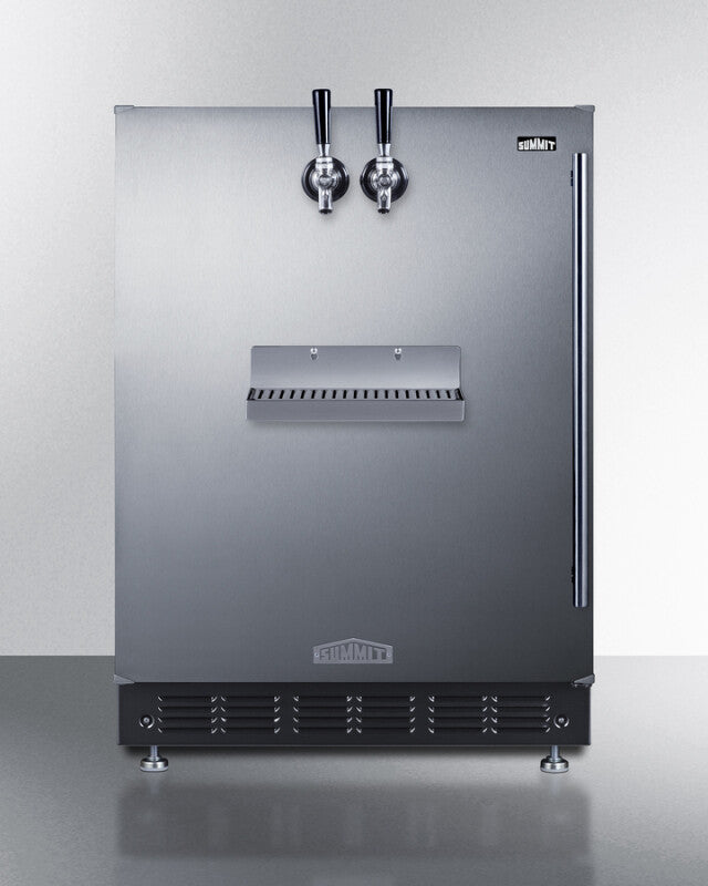 24" Wide Front Tap Built-In Cold Brew Coffee Kegerator - (SBC7BRSFRTPCFLHD)