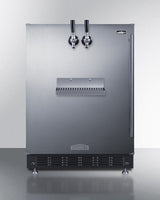 24" Wide Front Tap Built-In Cold Brew Coffee Kegerator - (SBC7BRSFRTPCFLHD)